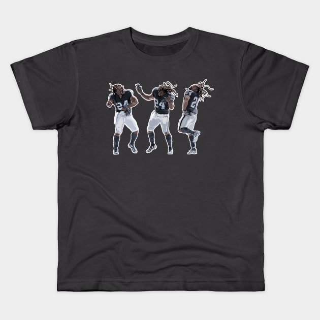 Marshawn Oakland Dance Kids T-Shirt by Carl Cordes